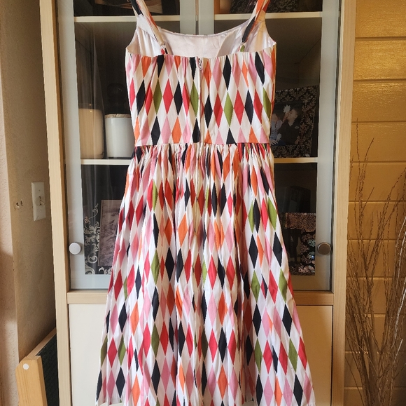 SMALL size S Jenny Dress Harlequin Pinup Couture EUC - Picture 3 of 7